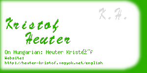 kristof heuter business card